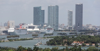 Miami Beach looking at Downtown